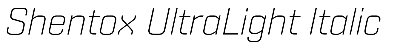 Shentox UltraLight Italic